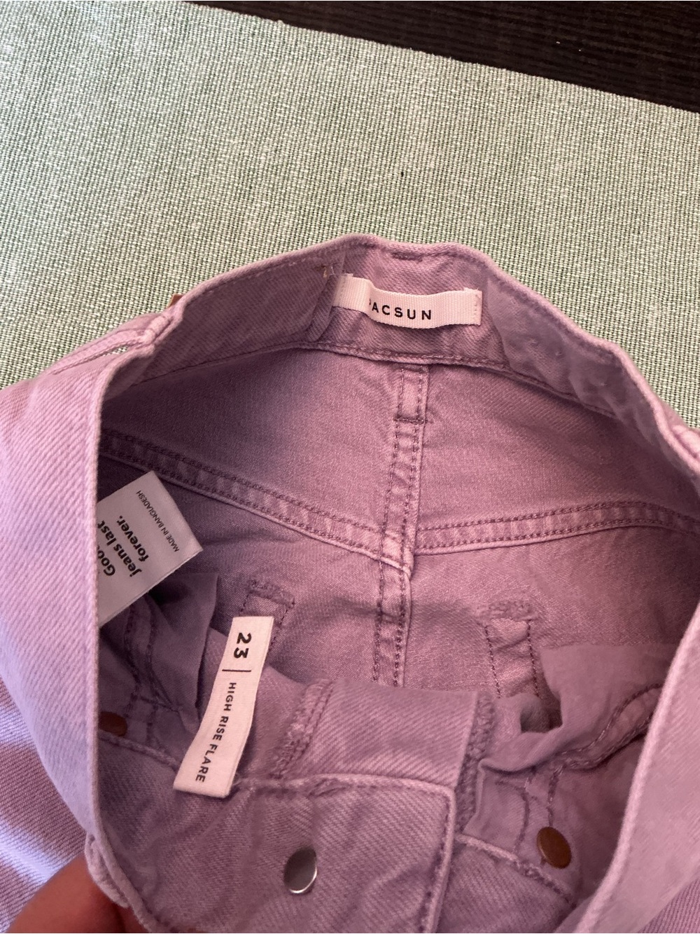 PacSun Lavender High-Rise Wide Leg Jeans for Women - Picture 3 of 10